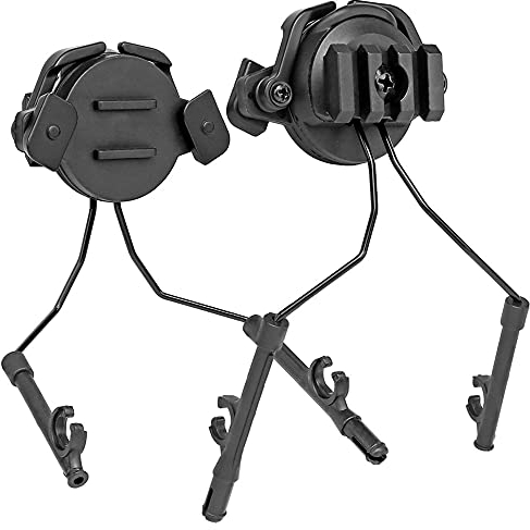 Federung Headset Halterung Taktischer Airsoft Helm Schienen Adapter für Comtac Headsets (Schwarz)