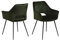 AC Design Furniture Fiona Esszimmerstühle, H: 81 x B: 56 x T: 58 cm, Olivgrün/Mattschwarz, Stoff/Metall, 2 STK.