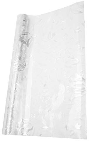 Fensterfolie, 3D-Orchidee, Selbstklebende Fensterfolie, elektrostatische Adsorption, Glastür-Aufkleber für Badezimmer, Küche(45 * 400cm)