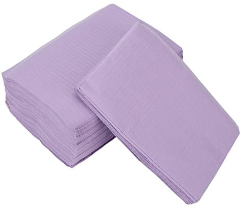 Sonew 50 Pcs Tattoo Table Mats, Disposable Nail Art Desk Pad Table Mats, Waterproof Breathable Large Size DIY Tablecloth for Tattoo Manicure Eyelashes(Purple)