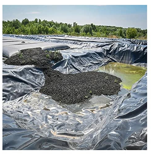 NEFSO Rubber Pond Liner Waterproof and Tear Resistant, Durable 0.35mm Heavy Duty HDPE Pond Liner Underlay Preformed Pond (Color : Black, Size : 5x6m) (Black 9x15m)