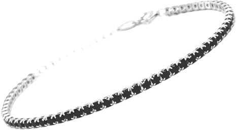 amorili bracciale tennis argento 925 (nero)