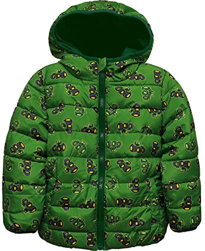 John Deere Boys Toddler Tractor Outerwear Winter Coat Jacket, Green, 3 Years