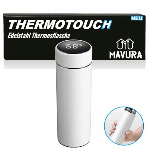 THERMOTOUCH Smarte Thermoskanne Edelstahl LED Temperaturanzeige