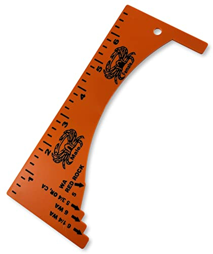 Dungeness Krabben-Messgerät – Messgerät für Oregon, Washington und Kalifornien (hergestellt in den USA) (Orange)