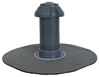 Flachdachlüfter, Bitumen- oder PVC-Flansch, Dachentlüftung, Abluft, Lüfter, DN 125, DN 150, DN 200, DN 250, DN 300 (DN 125 - Bitumen-Flansch)