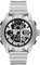 Armani Exchange Montre pour Homme, Mouvement Ana-Digi et boîtier de 46 mm avec Bracelet en Acier Inoxydable, en Cuir ou en Silicone, Argenté et Noir, 46MM