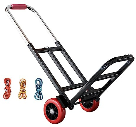 Amagogo Zusammenklappbarer Sackkarre, Leichter Mehrzweck Gepäckwagen, Max