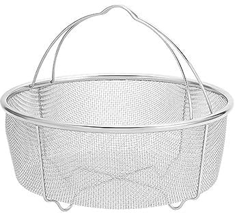 Mesh Steamer Basket, Stainless Steel Air-fryer Basket Net Strainer Basket and Insert for Instant Pots Pressure Cookers