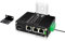 Zhpuostd Mini switch industriale Gigabit Ethernet a 3 porte, con RJ45 da 10/100/1000 Mbps, 1 convertitore multimediale in fibra ottica su guida DIN con porta SFP, IP40, -40 ℃ ~ 75 ℃