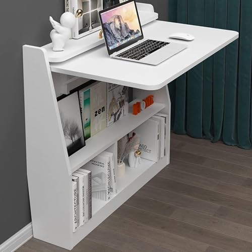 Mesa de Pared Plegable Multifuncional - Escritorio, Ordenador, Oficina, Juegos, Comedor - Madera Con Esquinas Redondeadas