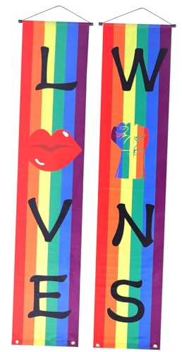Pride-day-banner Gay-pride-dekoration Banner Zum Aufhängen Im Lgbt-hof Lgbt-banner Glückliches Stolzzeichen Türbanner Zum Pride Day Party-banner Wandbehang Polyester Lesbisch