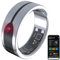 Newgen Medicals Damen-Ring: Fitnesstracker-Ring, Herzfrequenz- & SpO2-Anzeige, 2 mm, Silber, Gr.68 (Aktivitäts-Tracker, Smartring, Fernbedienung)