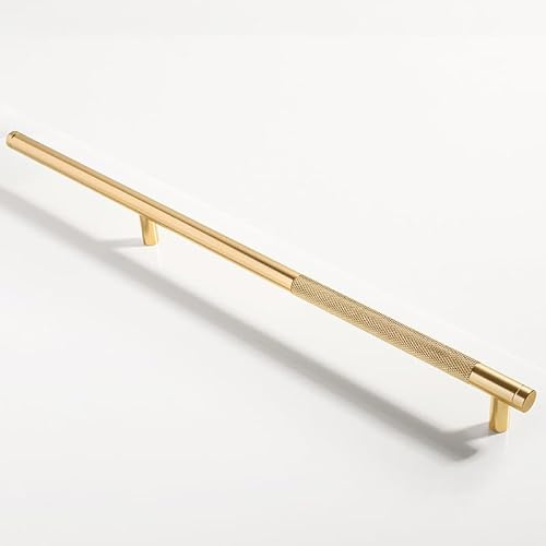 Pexintek 2 Pack Gold Modern Cabinet Handles 256mm Hole Centers Kitchen Bathroom bedrooms Study Furniture Door Vintage Pulls with Screws for Cupboards Drawer Wardrobe Dresser (Gold)
