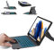 ROOFEI Galaxy Tab A8 10.5 inch Case with keyboard : 7 Color Backlit Keyboard with Trackpad - All-in-one UK Layout Keyboard Case with S-Pen Holder for Samsung Galaxy Tab A8 10.5 2021/2022