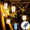 Circlio Solar Lichterkette Außen Retro mit 20 Glühbirnen, 11.5m 1200 mAh Strom/Solarlichterkette Außen Wetterfest mit Fernbedienung und Timer, Led Outdoor Lichterkette, Balkondekofür Gärten Hochzeit