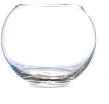 Vase Boule, Bocal en Verre, Terrarium Globe Fleur Vase, Bocal en Verre Décoratif, Vase Rond pour Fleurs et Décoration, Vase Sphérique (11.5cmX14,5cm)
