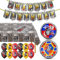 Ritter Geschirr, Mittelalter Party Dekoration mit Tellern Servietten Tischdecke Banner für Ritter Geburtstag Mittelalter Party Ritter Schloss Party