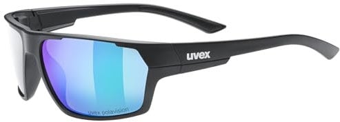 uvex sportstyle 233 P - Outdoorbrille für Damen und Herren - 100% UVA-, B, C Schutz - Polarisationsfilter schützt vor Blendung - black mat - one size
