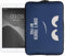 kwmobile Tablet Hülle kompatibel mit 9,7-11 Tablet - Universal Neopren Tasche Cover Case - Schutzhülle Sleeve in Weiß Dunkelblau Don't Touch My Pad