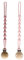 Schnullerkette aus Silikon, 2er-Pack Happy-Crazy-Baby Schnullerband mit Holzclip, Einteiliges Design, Weich, Flexibel, Stabil und Robust, Schnullerkette Jungen und Mädchen, Pink Rosa (Pink Rosa)