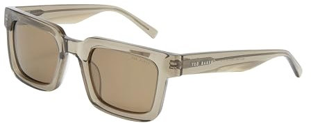 Ted Baker Herren Chunky Square Polarisierte Sonnenbrille 51mm UV400 Schutz Kristalltaupe