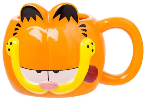 Silver Buffalo Garfield Ceramic 3D Sculpted Mug, 20 Ounces