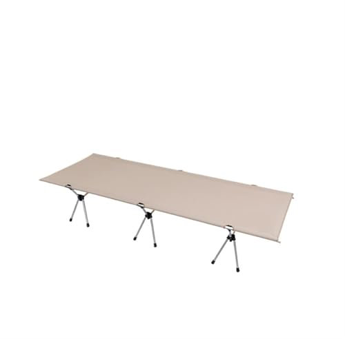 SUBLXPoten Feldbett Klappbett, ultraleichtes Campingbett, tragbares Reisebett for den Außenbereich, Einzelperson, Wanderliegestuhl, Schlafbett, 190 x 65 cm(Khaki)