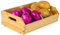 Alyoen Zwiebel Kartoffel Aufbewahrungsbox, stapelbare Obstkiste Bambus Holz mit Griffen, Küchen Organizer für die Aufbewahrung von Kartoffeln, Zwiebeln, Knoblauch