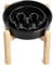LE TAUCI Ceramic Slow Feeder Puzzle Bowl Elevated 3 Cup with Wooden Stand for Medium Large Dog, Fast Eater Slow Eating Food Bowl Skull Black