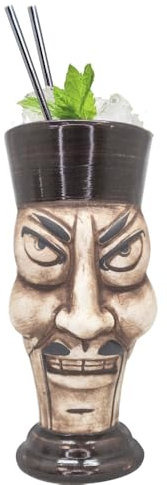 VB VIN BOUQUET FIK 1404 Vaso Tiki B de 370 ml, Diseño Exótico para Cócteles, Ideal para Fiestas y Reuniones Temáticas