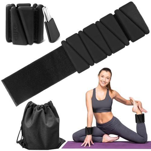 Vailge Verstellbare Handgelenk- und Knöchelgewichte, je 0,9 kg, Bala Armreifen für Männer und Frauen, Silikon gewichtete Armbänder für Krafttraining, Pilates, Yoga, Aerobic, Schwimmen, Laufen