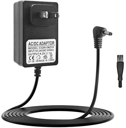 4V Charger for Wahl Groomer Trimmers Compatible with 9818L, 9818, 9888L, 9876L, 9880L, 9865, 9860, Replace Power Cord (Models S004mu0400090, 9854-600)