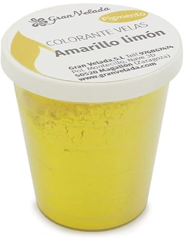 Gran Velada - Colorante en Polvo Amarillo Limón para Velas 30 cc | Ideal para Manualidades | Pigmentación Óptima | Versátil