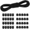 Elastico da 10 m, elastico da 3 mm, per bracciali, corda di gomma, con 30 fermi per corda, filo di gomma rotondo utilizzato per corde da campeggio e progetti fai da te