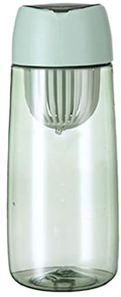 lvifloae 600ml Water Bottle with Strainer Medicine Box, Water Bottle Pill Organizer, Plastic Marking Leakage Proof High Temperature Resistant Portable Drinking Bottle for Travel