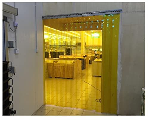 Tenda a strisce in PVC, Tenda for porta con striscia di plastica liscia in PVC Tenda con striscia di plastica Tenda for congelatore in PVC trasparente Strisce in vinile(1.7mm,75x210cm)