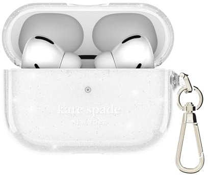 kate spade new york AirPods 4 Schutzhülle mit Schlüsselring - That Sparkle Silver, Kompatibel mit AirPods 4th Generation