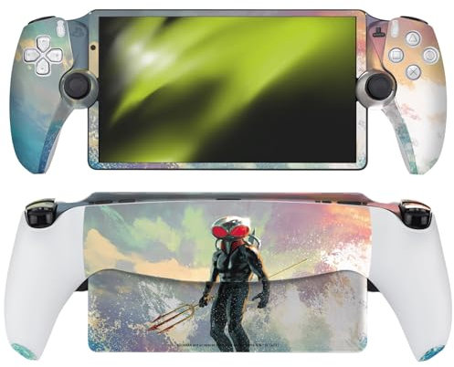 Head Case Designs sous Licence Officielle Aquaman DC Comics Peinture Black Manta Couverture De Bande Dessinée Vinyle Autocollant Peau Autocollant Compatible avec Sony PS5 Playstation PS Portal