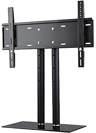 PMCIGQTH TV-Halterung, Stabiler universeller TV-Standfuß für 32-65 Zoll höhenverstellbare Tisch-TV-Basishalterung für LCD mit Glassockel TV-Ständer Vertikales Rack TV-Rack, TV-Wandhalterung