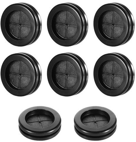 Lot de 8 douilles en caoutchouc rondes - Diamètre du support double face - Passe-câble étanche 40 mm - Pour douilles en caoutchouc - Protège les fiches et les câbles