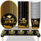 GVMJHYK 73 Pezzi Decorazione di Stoviglie Laureato, Decorazione di Tovaglia Congrats Grad, Gold Nero Piatto di Carta, Tazza di Carta, Tovaglioli, Decorazione di Laurea, 24 Ospiti