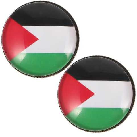 DIYEAH 2 Stück Fahnen Sie Broschen zu Accessoires klein Flagge Revers nationale Anstecknadel Palästina Anstecknadel Palästina Anstecker Rucksäcke Stift Anstecknadel aus Metall Kupfer
