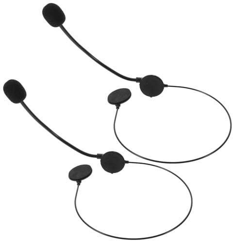 FUNOMOCYA 2Pcs Star Cosplay Headset Prop Realistic Rock Singer Microphone Accessory for Pretend Play Party Performance Costume
