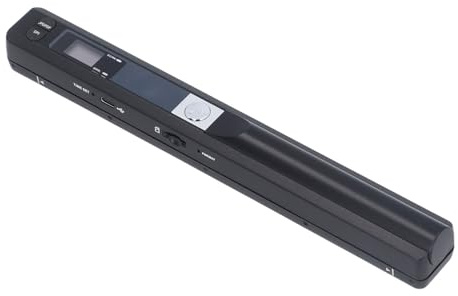 Dioche Tragbarer Scanner Zauberstab für A4 -Dokumente und Fotos - 900DPI High Definition Color Mobile Handheld Scanner für Zuhause, Büro und Reisen in Silber (Black)
