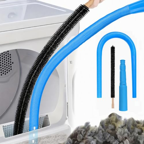 Universal Dryer Vent Cleaner Kit Lint Vacuum Attachment Lint Remover Brush | Multipurpose Dryer Vent Cleaner Brush for Power Washer and Dryer Vent Hose Replacement Parts, Tumble Dryer Hoover Attachment