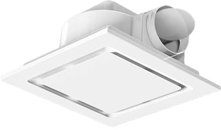 Jugutyeg Ventilateur D'extraction Silencieux, Moderne, Carré, à Fixer Au Plafond, pour Garage, Buanderie, Toilettes, Chambre, 34cmx34cm