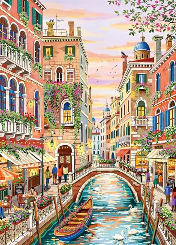 Puzzle 1000 Teile für Erwachsene-Das Bezaubernde Venedig | Puzzles für Erwachsene klassisches Lernspiel Wunderschönes Dekoration Puzzle Geschenke