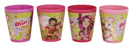 Joy Toy 118144 - Mia and Me Trinkbecher, Plastik, 4 Stück, 230 ml, 8 x 9 cm
