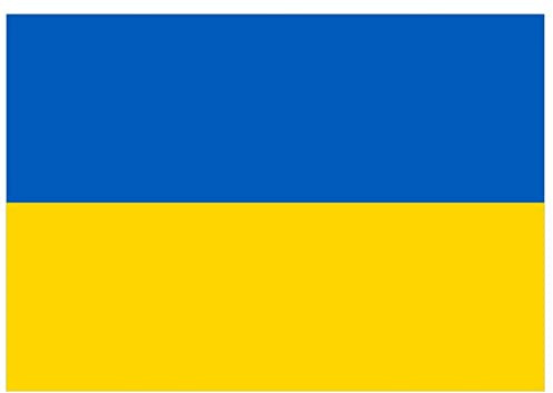 Samunshi® Ukraine Flagge Aufkleber Autoaufkleber in den Nationalfarben - 8x5,6cm